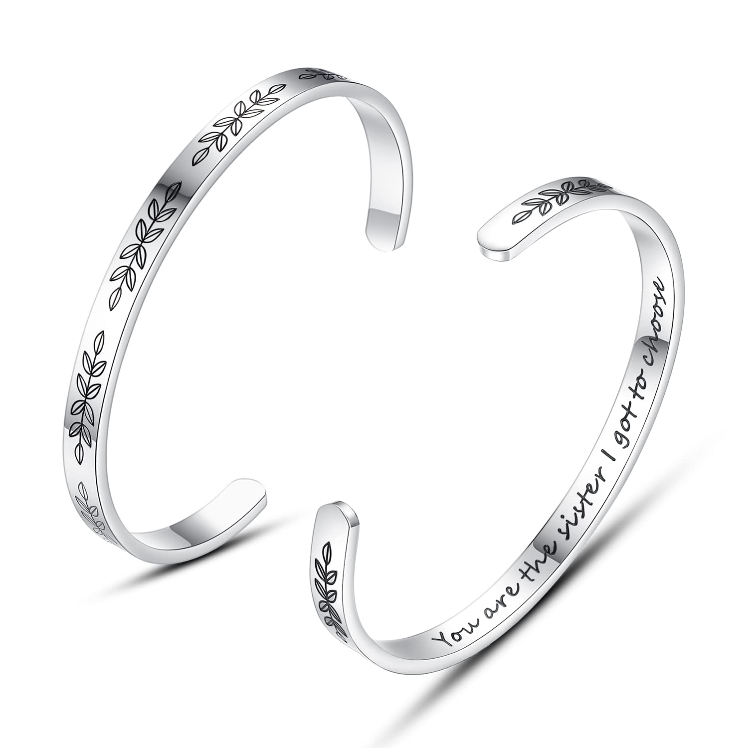 Personalized Cuff Bracelets for Women & Teens - Best Friend, Sister, Mom, Daughter, Granddaughter, Cousin - Custom Birthday, Mother's Day, Christmas & Easter Jewelry Gifts - Perfect for Everyday Wear, Special Occasions & Gift Giving