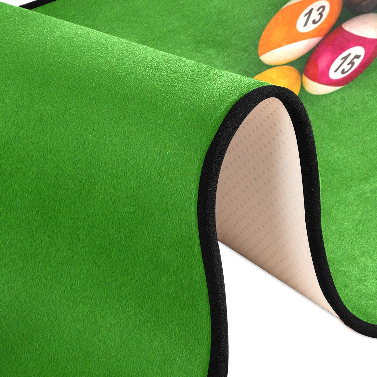 ALAZA Billiard Ball Green Sport Collection Area Rug - Non-Slip 2' x 6' Indoor Mat for Living Room, Bedroom, Kitchen | Perfect for Game Rooms, Man Caves & Sports Themed Decor