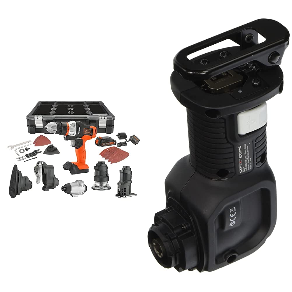 BLACK+DECKER 20V MAX Cordless Drill Combo Kit with 6 Tools & Reciprocating Saw - Lithium Battery, LED Light, Case Included (BDCDMT1206KITC) - Perfect for DIY Projects, Home Repairs & Construction Work