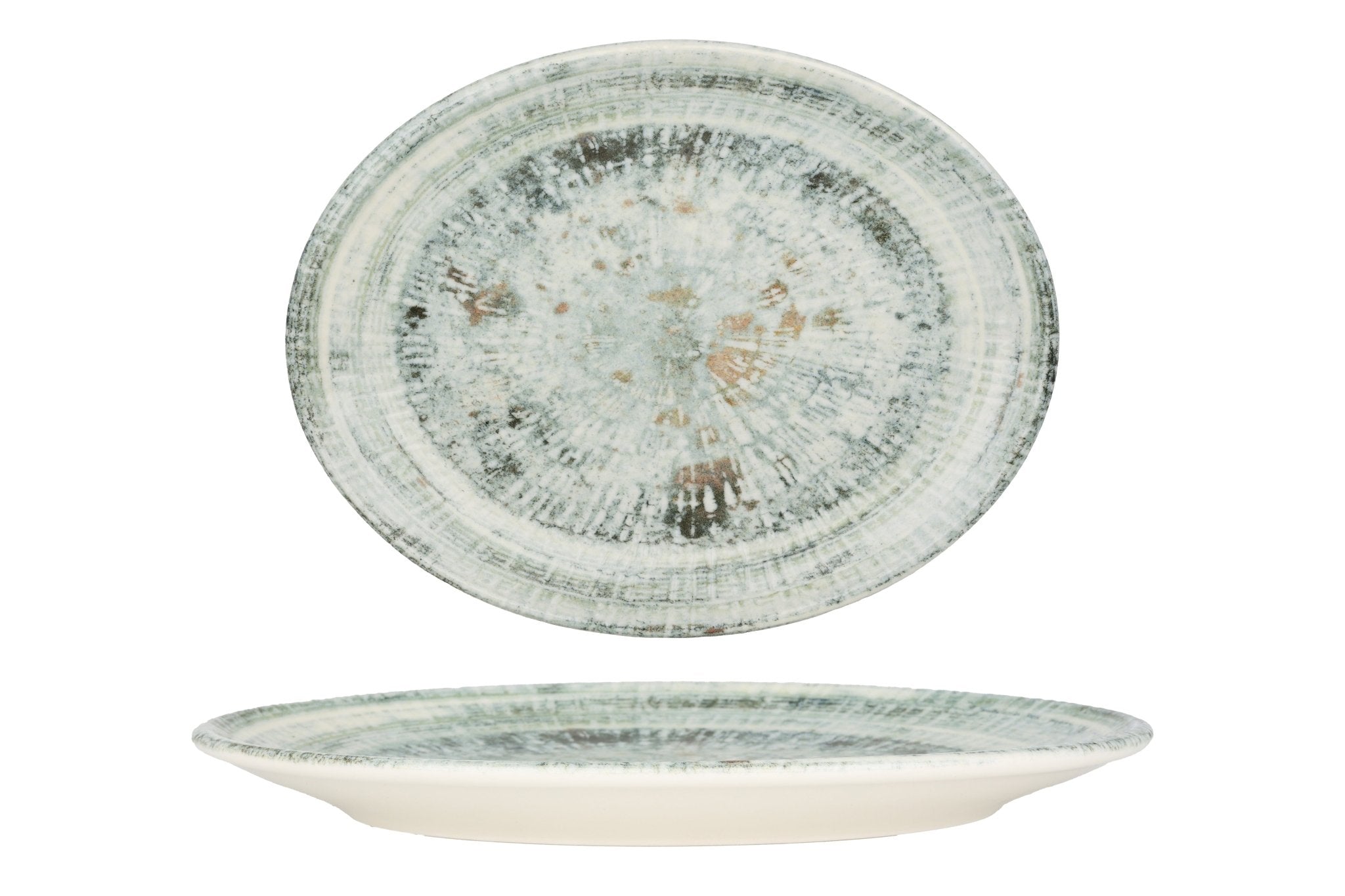 Odette Elegant Dinner Plate Set - 31x24 cm White Porcelain Service Plates for Fine Dining, Weddings & Special Occasions