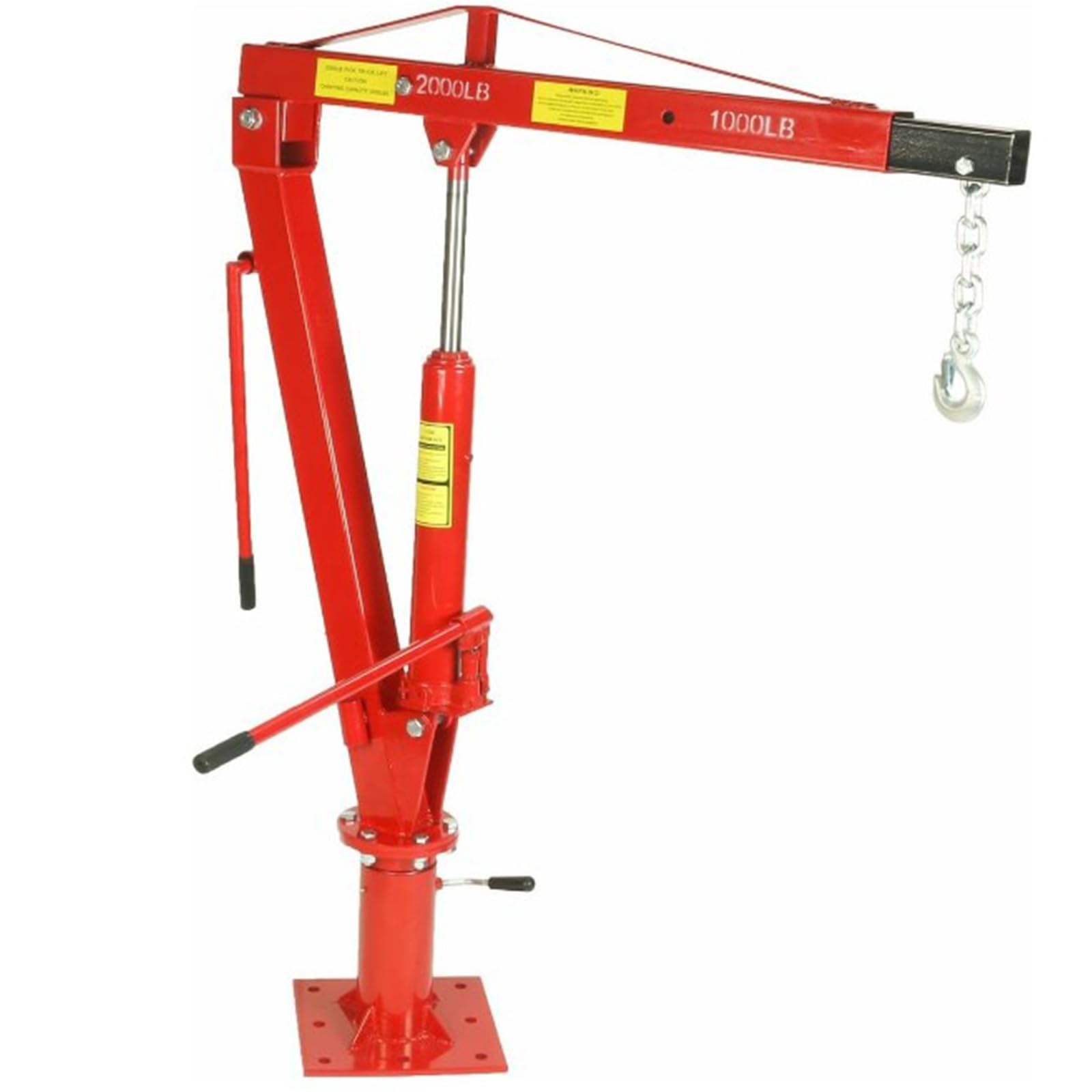 GARVEE 3 Ton Heavy Duty Hydraulic Engine Hoist - 2000Lbs Capacity, 360° Swivel Base, Foldable Design with Removable Cylinder for Pickup Trucks & Auto Repair Shops | Perfect for Engine Removal, Vehicle Maintenance, and Workshop Lifting Tasks