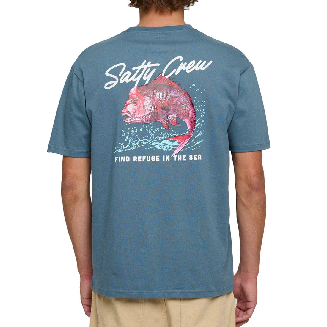 Salty Crew Snapper Premium T-Shirt for Men - Comfortable Fishing & Outdoor Tee - Perfect for Boating, Beach, and Casual Wear