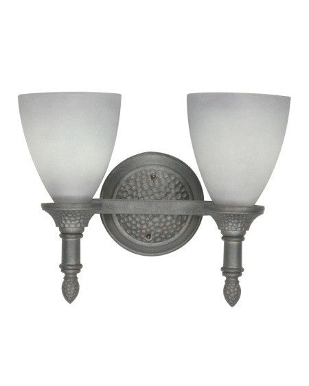 Nuvo Lighting 60 1059 Nottingham Collection 2-Light Bathroom Vanity Wall Sconce in Pumice Stone Finish - Perfect for Modern Bathrooms, Powder Rooms & Spa-Style Decor
