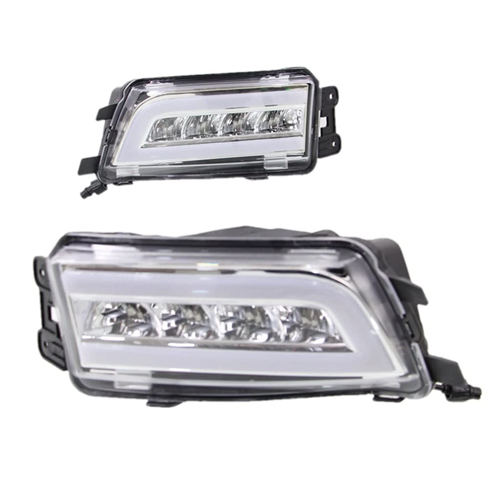 Volkswagen Passat 2016-2017 LED Daytime Running Lights (DRL) with Yellow Turn Signal - Durable Fog Lamps for Enhanced Visibility & Safety - Perfect for Night Driving and Low Visibility Conditions