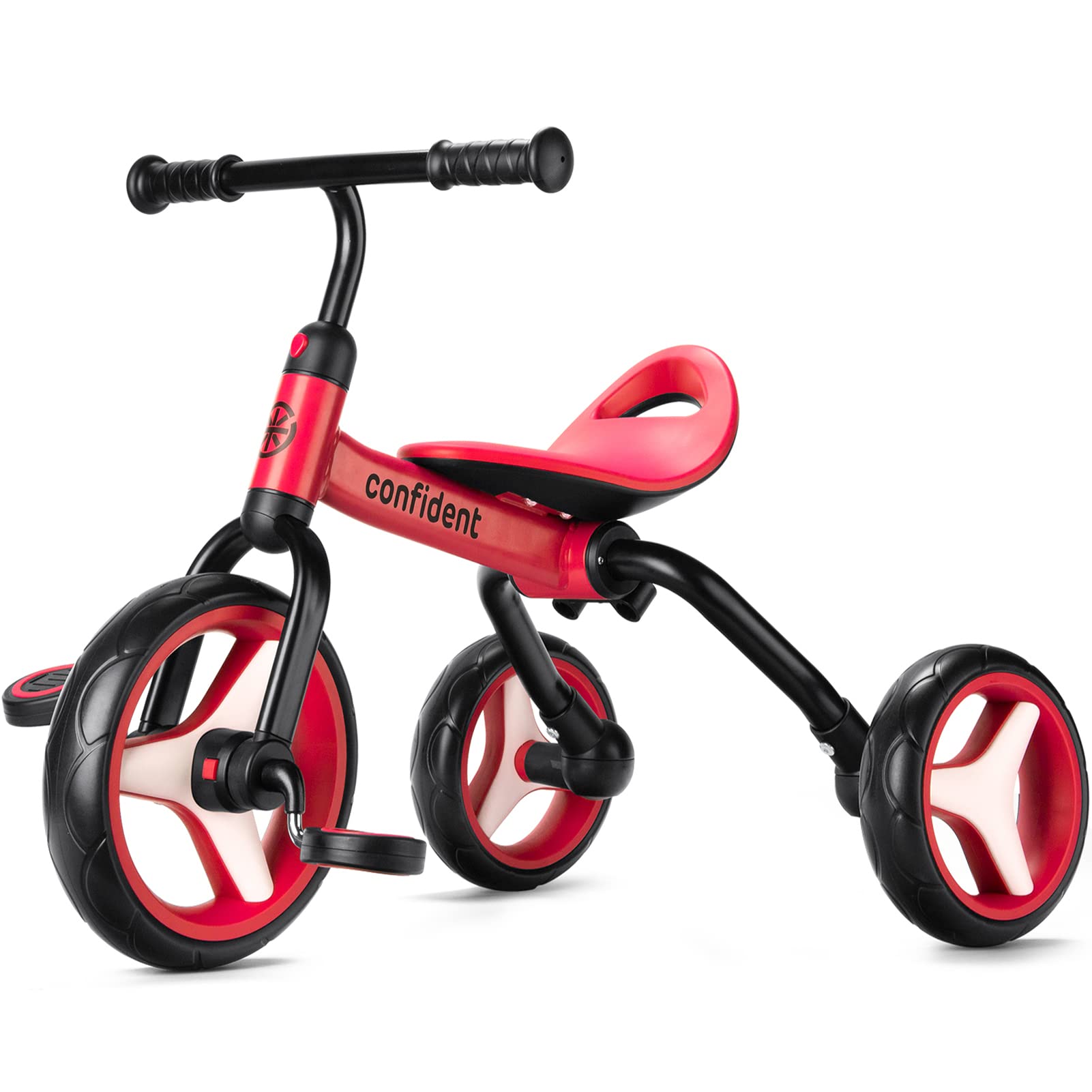 **YGJT 4-in-1 Convertible Toddler Tricycle for Kids Ages 2-5 | Adjustable Seat & Removable Pedals | Foldable Baby Balance Bike & Ride-On Toy | Perfect Gift for Boys & Girls Birthday | Ideal for Indoor & Outdoor Play, Learning Balance & Coordination**