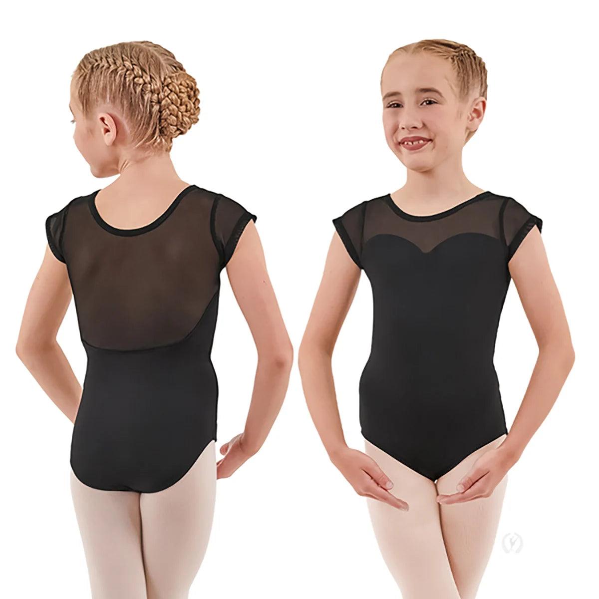 Eurotard Girls Ballet Leotard - Silhouette Mesh Sweetheart Neckline Dancewear for Ballet, Jazz & Gymnastics - Perfect for Recitals, Performances & Dance Classes