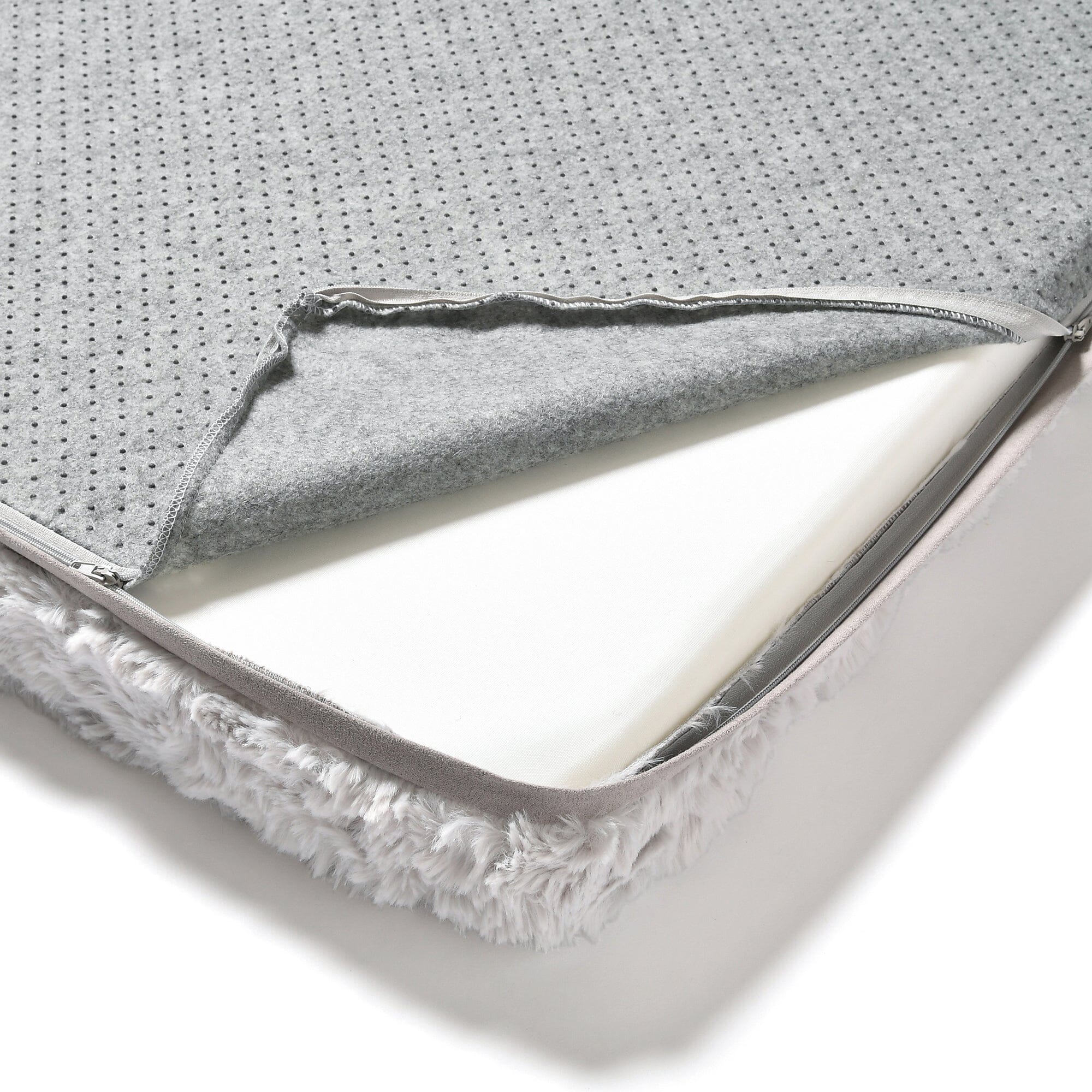 Ultra Plush Shaggy Area Rug 6.5x5 Feet - Soft Grey Fluffy Carpet for Living Room, Bedroom, Nursery - Non-Slip Comfortable Floor Mat for Home Decor
