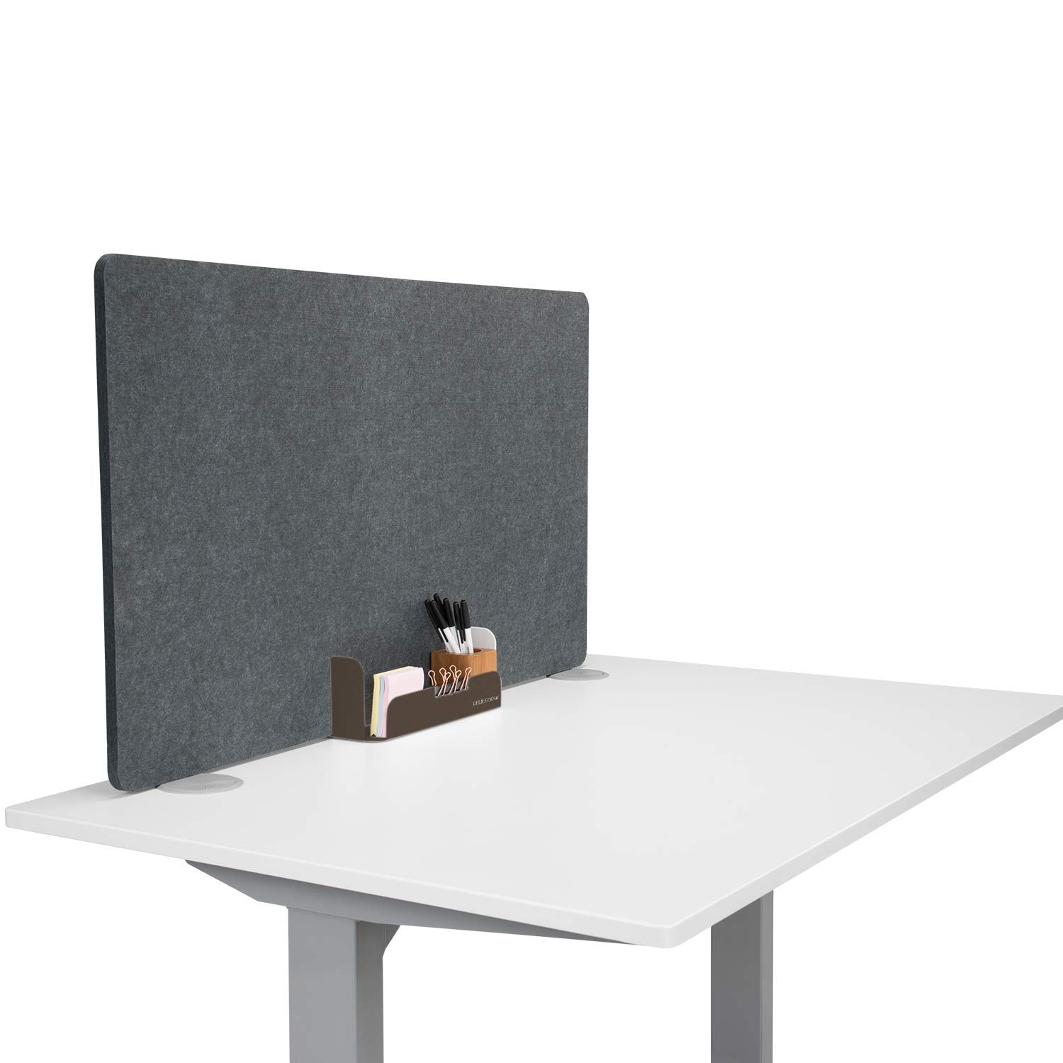 Industrial Style Acoustic Desktop Privacy Panel Holder by Uplift Desk - Office Workspace Sound Barrier for Focus & Productivity