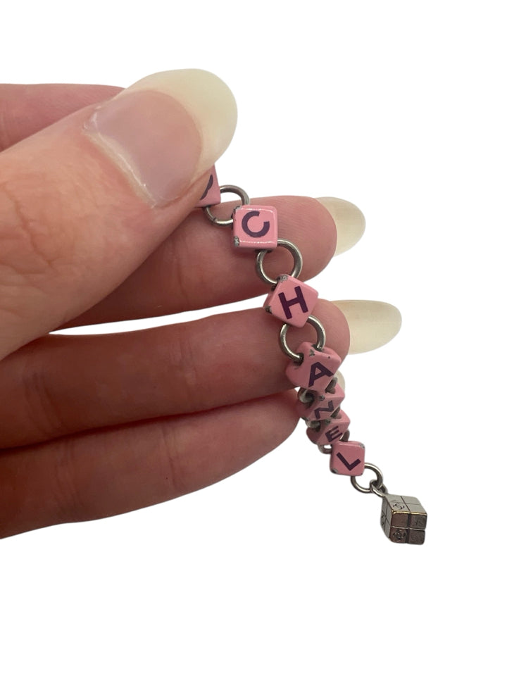 Chanel Pink Logo Dice Dangle Earrings - Luxury Fashion Jewelry for Women | Perfect for Parties, Date Nights & Special Occasions