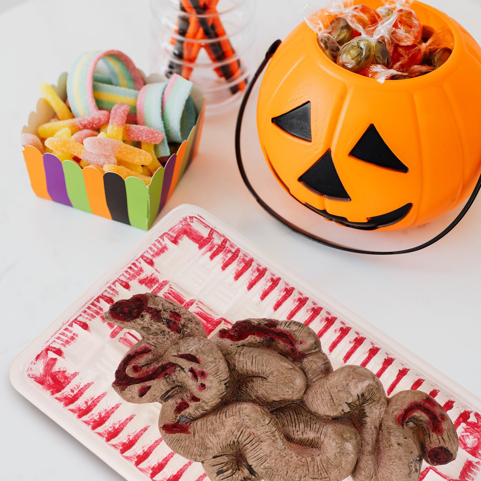 Homoyoyo Realistic Fake Body Organs & Bloody Guts - Halloween Props, Scary Movie Filming Supplies, Prank Gifts for Christmas Party (Great for Haunted Houses, Theater Productions & Practical Jokes)