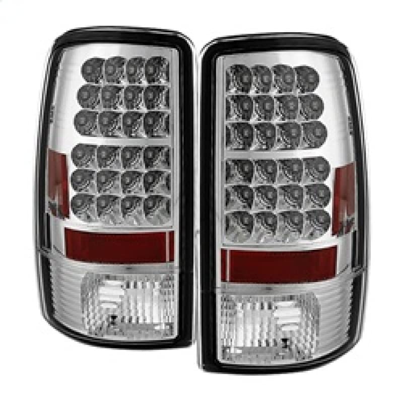 Spyder Auto 5001535 LED Tail Lights - Chrome/Clear Style for Trucks & SUVs - Enhanced Visibility & Modern Look for Night Driving & Off-Road Adventures