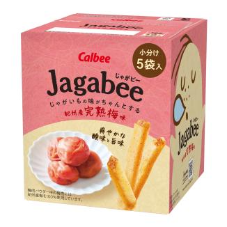 Calbee Jagabee Potato Sticks Sour Kishu Ume Plum Flavor 75g - Crunchy Japanese Snack for Parties, Office & Home