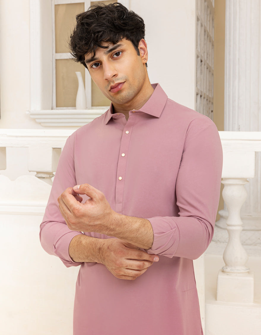 Elegant Pink Blended Shalwar Kameez by J. Junaid Jamshed - Traditional Pakistani Dress for Women, Perfect for Weddings, Eid & Special Occasions