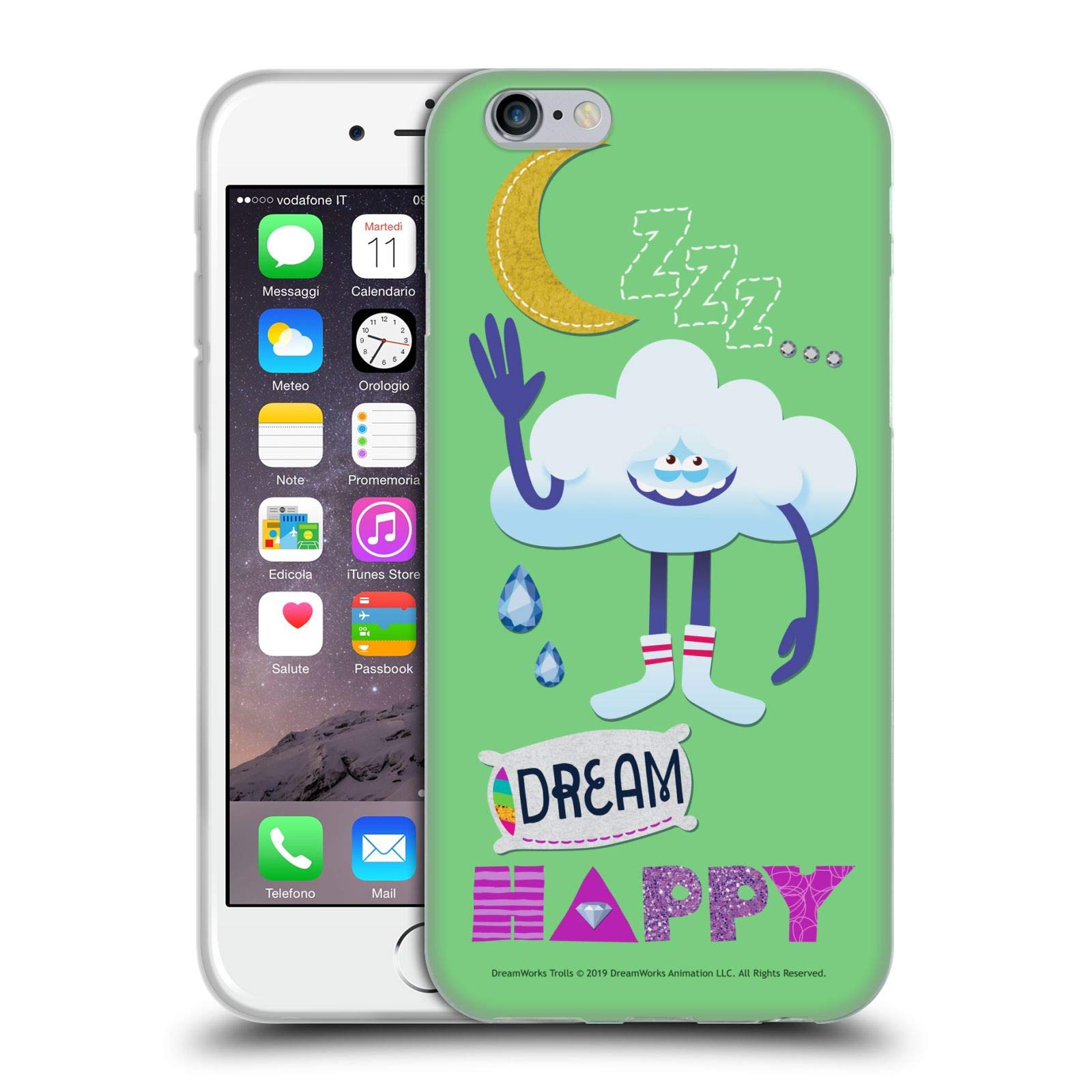 Head Case Designs Trolls Dream Happy Cloud Soft Gel Case for iPhone 6/6s - Cute Protective Cover for Kids, Teens & Movie Fans