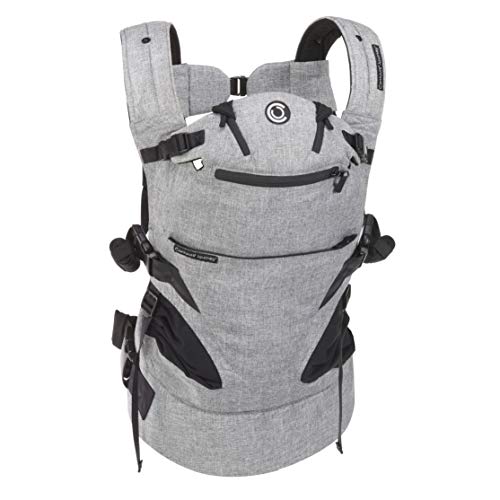 Contours Baby Carrier - Adjustable 5-in-1 Convertible Infant to Toddler Carrier (8-45 lbs) for Men & Women | Front, Back, Hip Carry Positions | Ergonomic Design with Storage Pockets | Graphite Gray | Perfect for Hiking, Shopping & Everyday Parenting