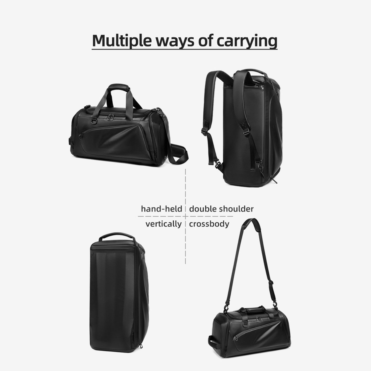 3 in 1 Expandable Travel Garment Backpack 55L with USB Charging Port & Water Resistant - Perfect for Business Trips, Weekend Getaways & Airplane Carry On