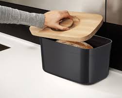 Stainless Steel Bread Box with Built-in Cutting Board - Fresh Bread Storage for Kitchen Countertop, Pantry & Dining Table