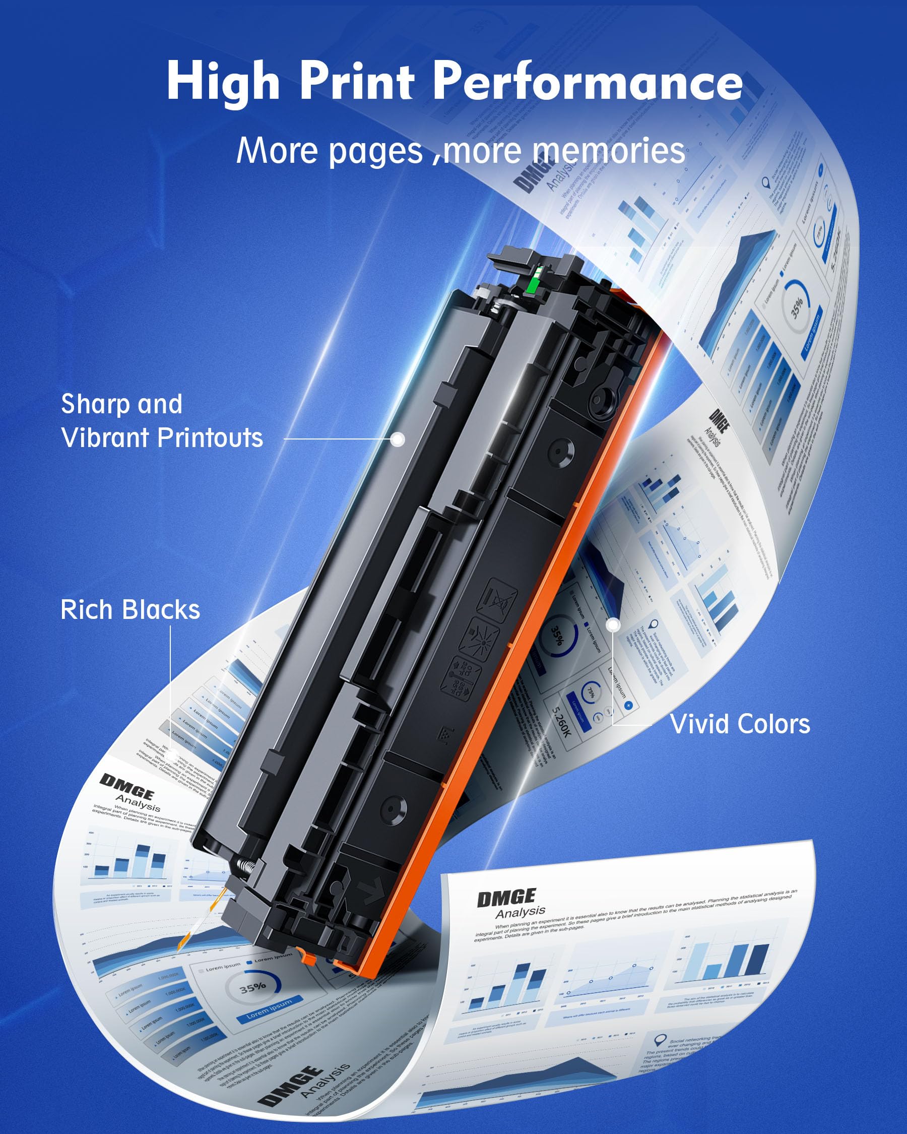215A Toner Cartridges (with Chip) - 4 Pack Replacement for HP 215A, Compatible with HP Color LaserJet Pro MFP M182nw M183fw M183fdw M155dw M155nw Series Printers (Black, Cyan, Yellow, Magenta) - Ideal for Office Printing, Home Use & Small Business Document Solutions