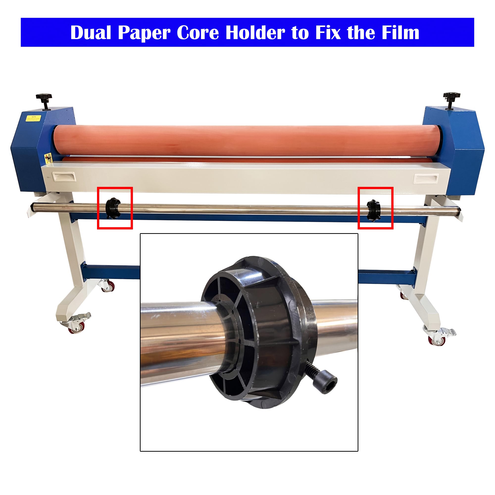 INTBUYING 63in Large Manual Cold Laminator Machine with Soft Rubber Rollers - 1in Max Thickness for Vinyl, Graphics & Photos - Wide Format Laminating for Signs, Posters & Artwork - Perfect for Home, Office & Print Shops