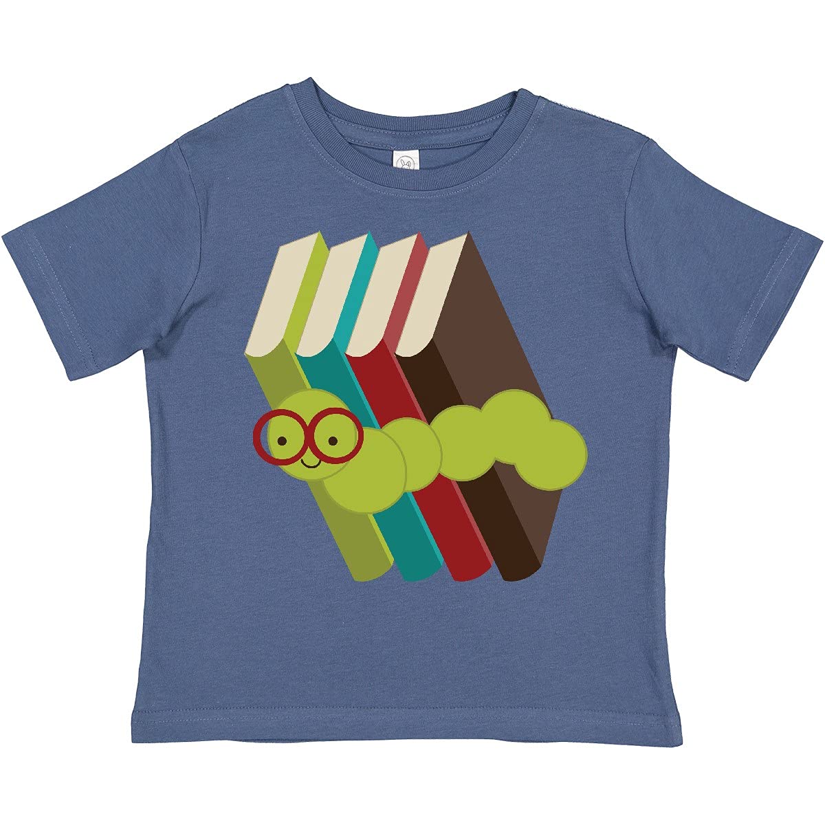 Inktastic Bookworm Books Reading Toddler T-Shirt - Cute Reading-Themed Kids Tee for Book Lovers, Storytime & Library Outfits