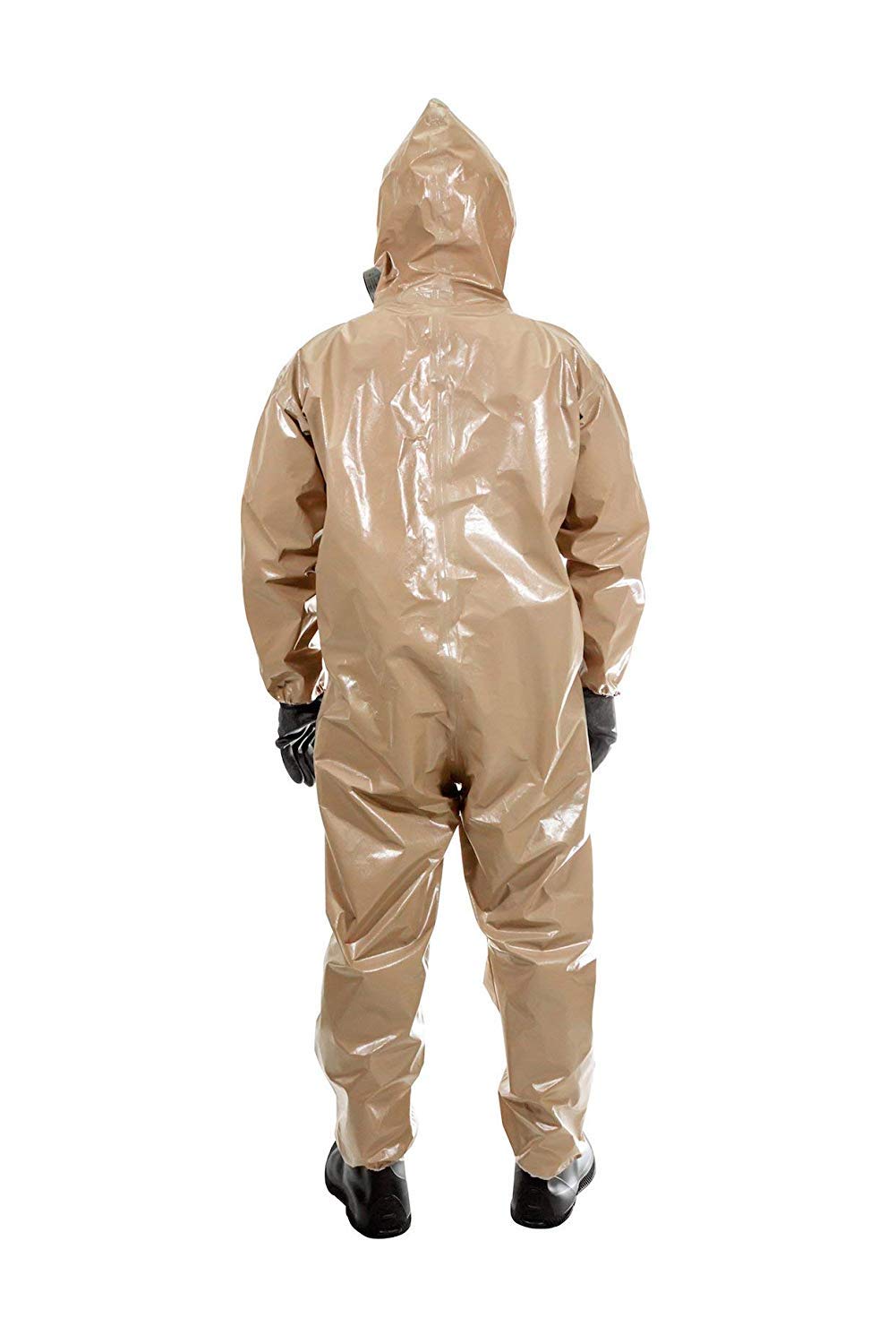 MIRA SAFETY Disposable Protective Coverall with Hood & Elastic Cuffs - Full Body Chemical & Biological Protection for Hazmat, Medical & Industrial Use