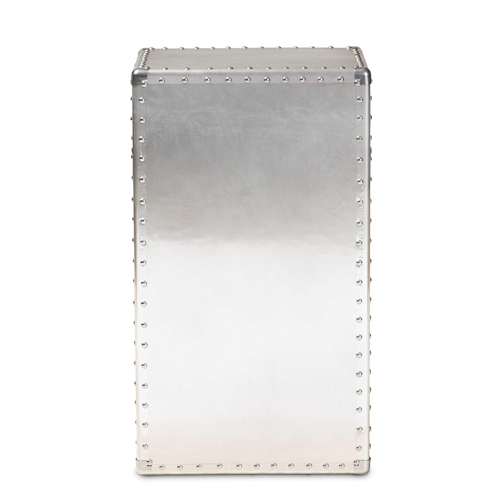 Baxton Studio Multipurpose Shelving and Cabinets - Silver Metal Storage Solution for Home Office, Living Room & Bedroom Organization