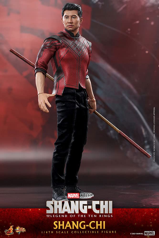 Hot Toys 1:6 Scale Shang-Chi Action Figure - Shang-Chi and The Legend of The Ten Rings Collectible Doll with Red Outfit | Perfect for Marvel Fans, Display & Gift Giving