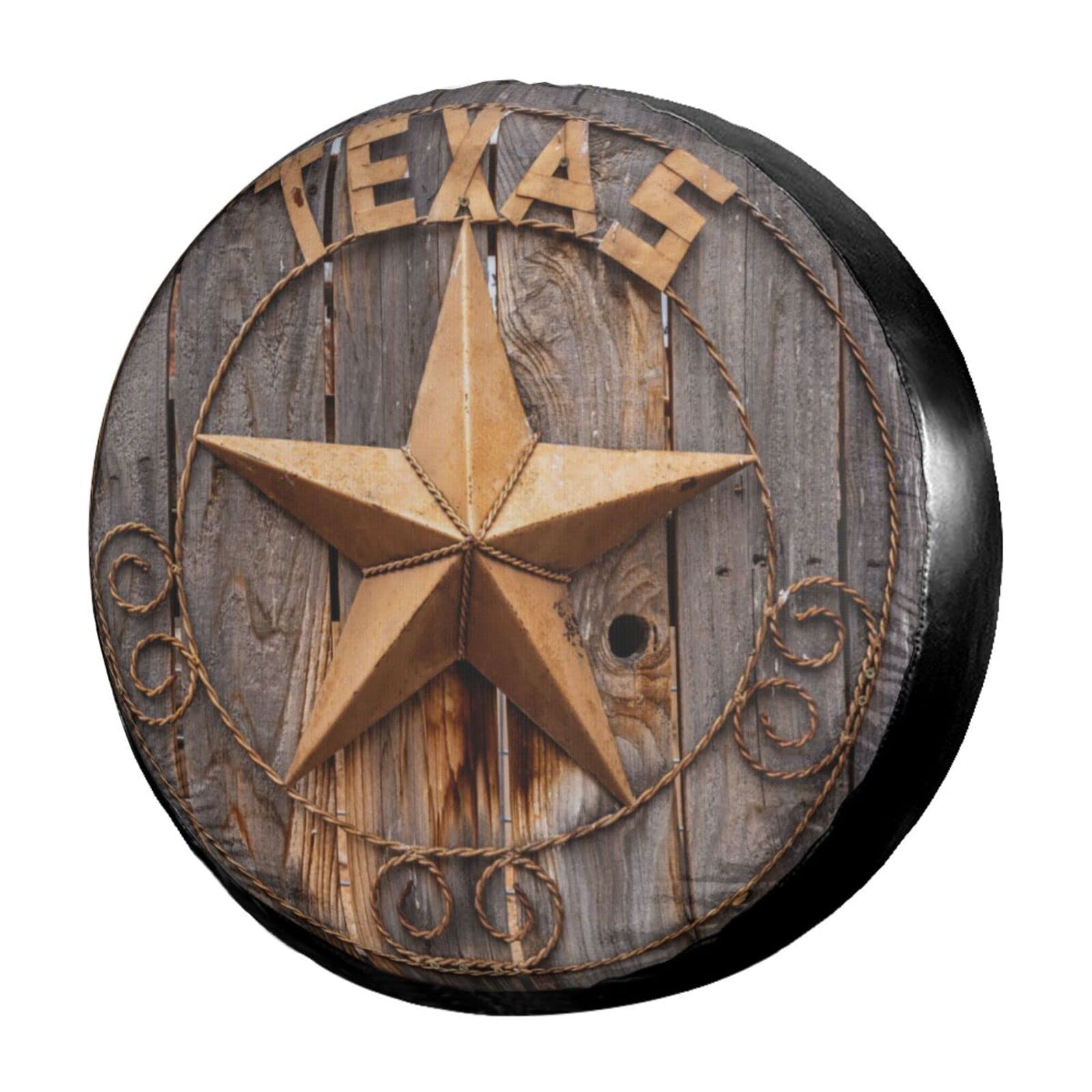 Western Texas Star Spare Tire Cover - 17 Inch Dustproof Wheel Protector for Trailers, RVs, SUVs & Vehicles | Durable Outdoor Travel Accessory for Road Trips & Camping