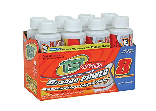 Camco TST RV Toilet Treatment - 8 Pack | Eco-Friendly Waste Digester & Odor Eliminator for RV, Marine & Portable Toilets | Camping, Boating & Outdoor Adventures