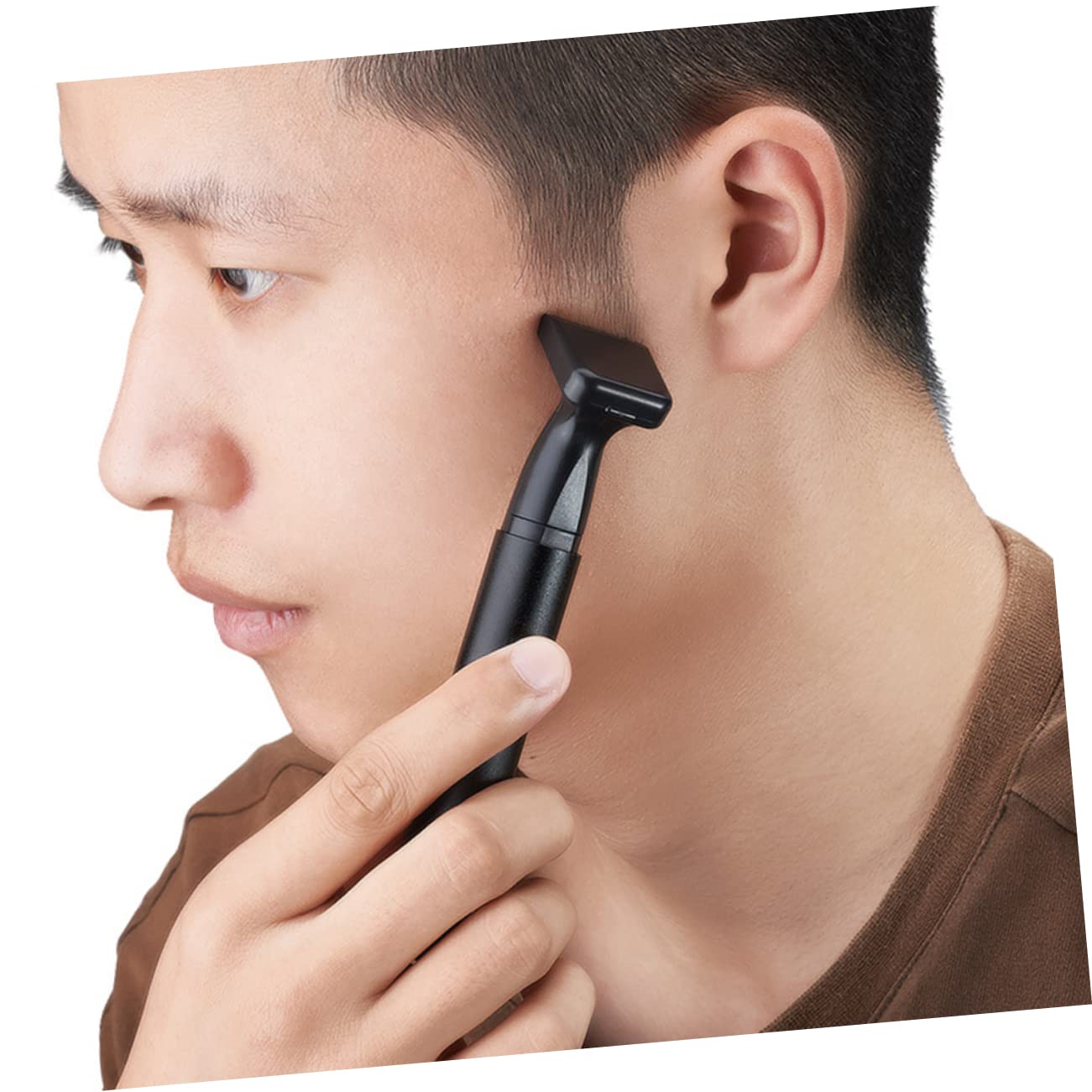 Baluue Electric Nose Hair Trimmer for Men - Rechargeable Ear & Beard Trimmer with Metal Aluminum Body - Perfect for Grooming, Travel & Personal Care (Black)