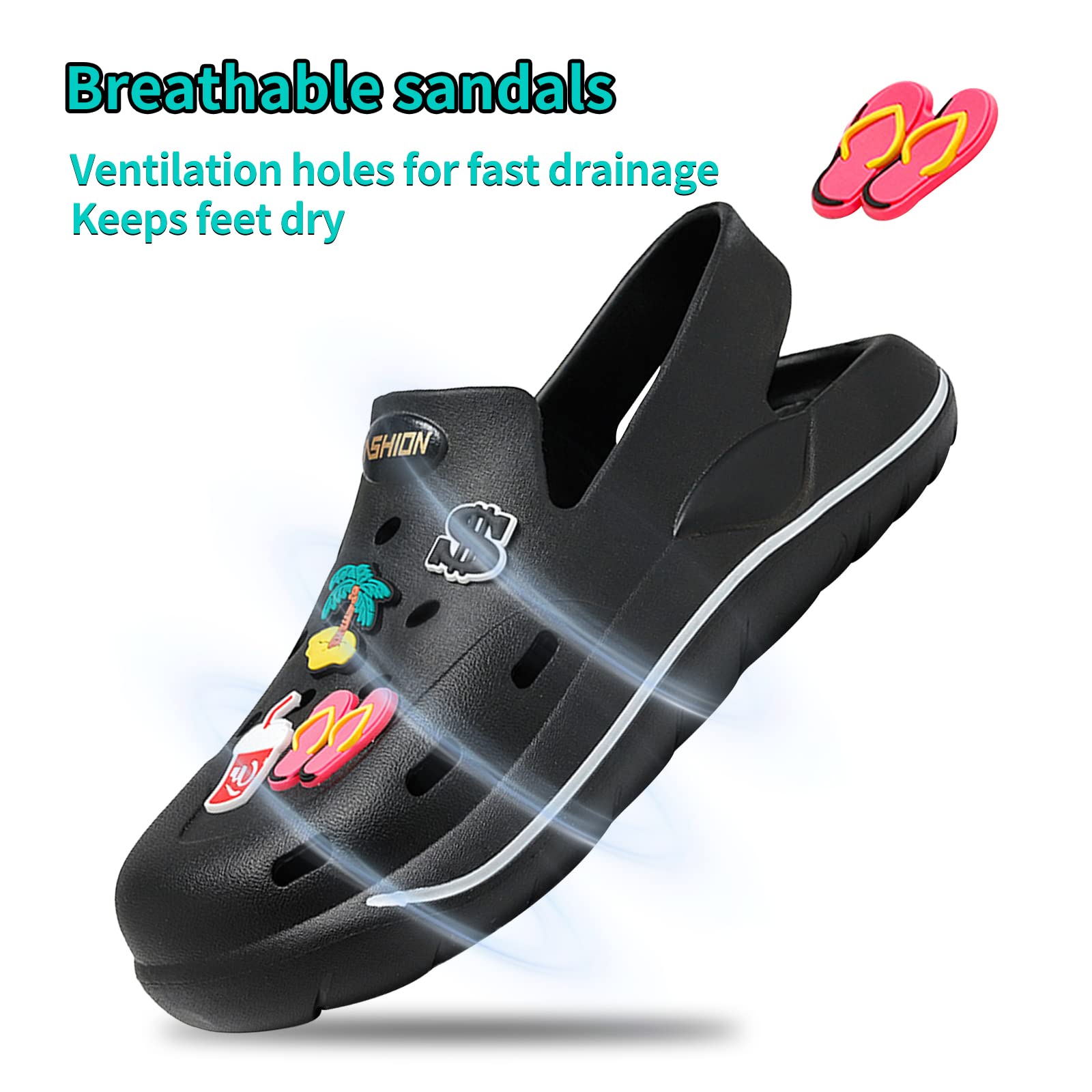**Breathable Unisex Garden Clogs - Comfortable Slip-On Beach Sandals for Women & Men | Perfect for Summer, Gardening & Outdoor Activities**