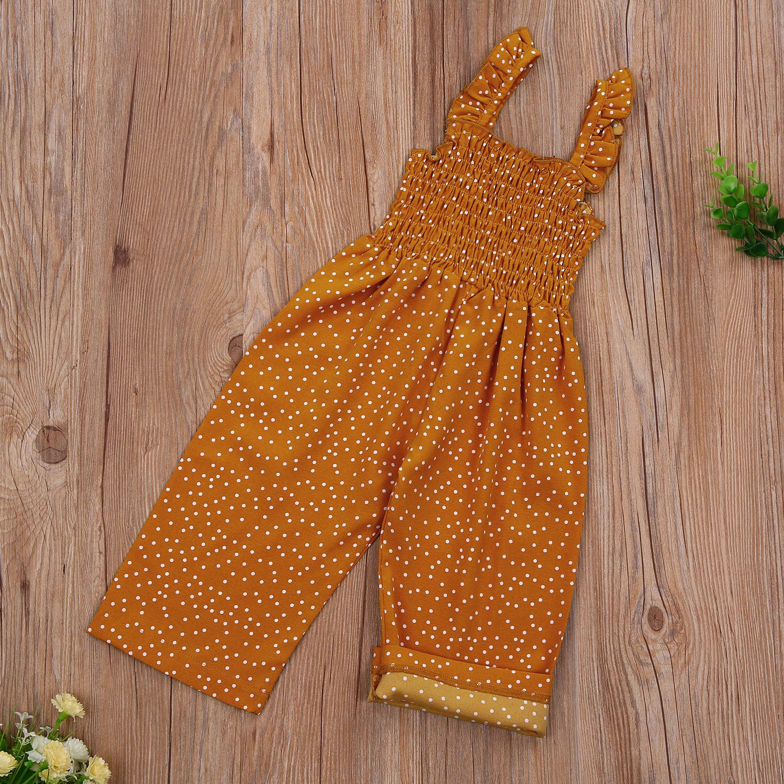 BULINGNA Girls Summer Outfit - Sleeveless Jumpsuit with Suspenders & Wide Leg Pants | Toddler Playwear, Beach Vacation Outfit, Casual Summer Romper for Kids
