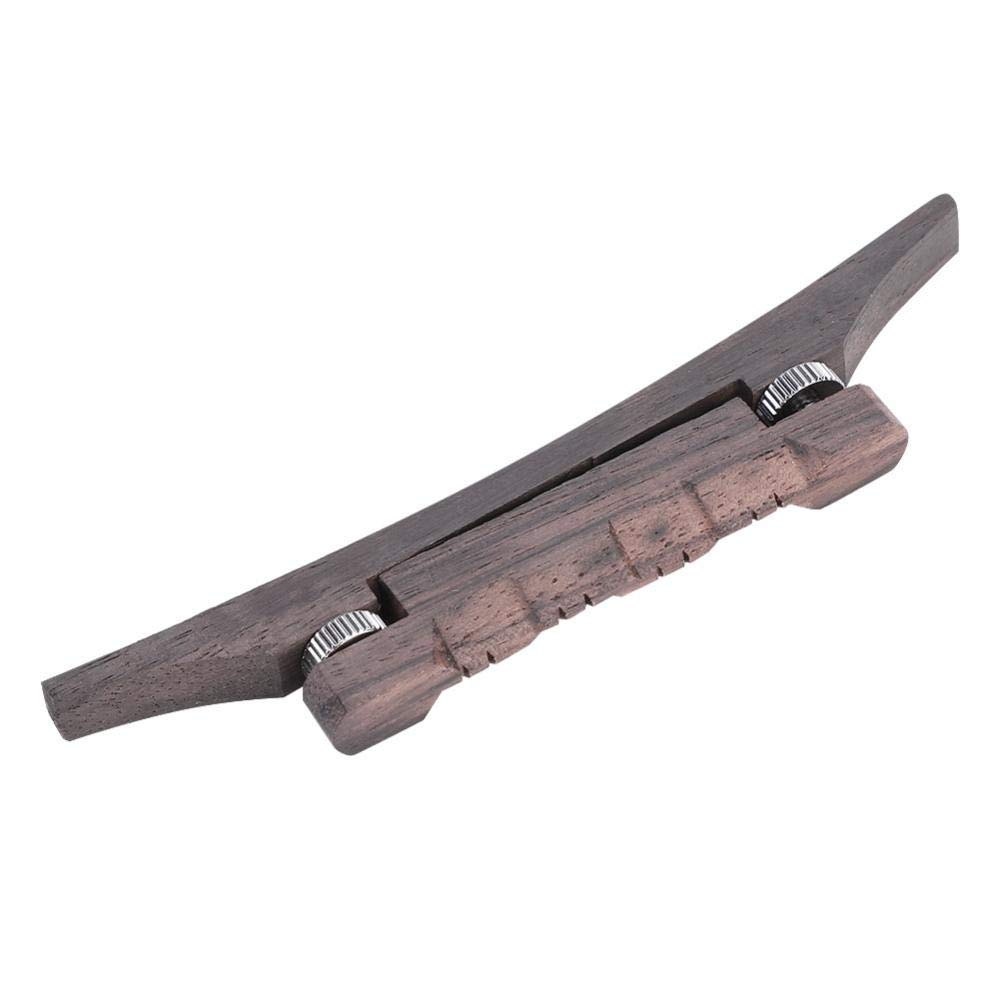 Adjustable Compensated Rosewood Mandolin Bridge Replacement for Martin Acoustic Guitar - Perfect for Bluegrass, Folk & Country Music Performances