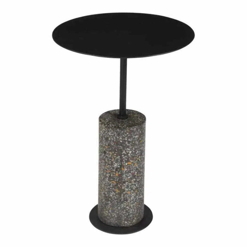 15 Inch Black Contemporary Accent Table - Modern Side Table for Living Room, Bedroom, or Office Decor