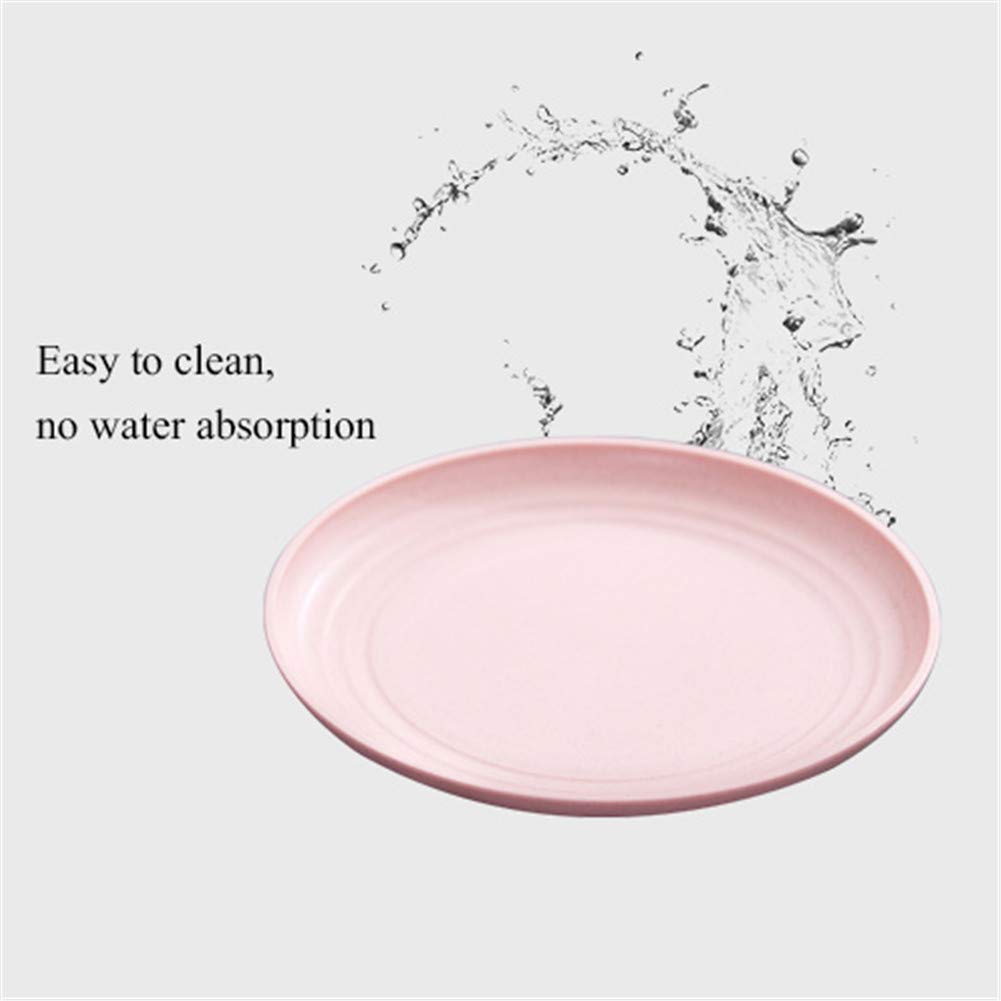 RemeeHi 12-Pack Wheat Straw Dinner Plates - Unbreakable, Microwave & Dishwasher Safe Eco-Friendly Plastic Plates for Parties, Picnics, and Everyday Use