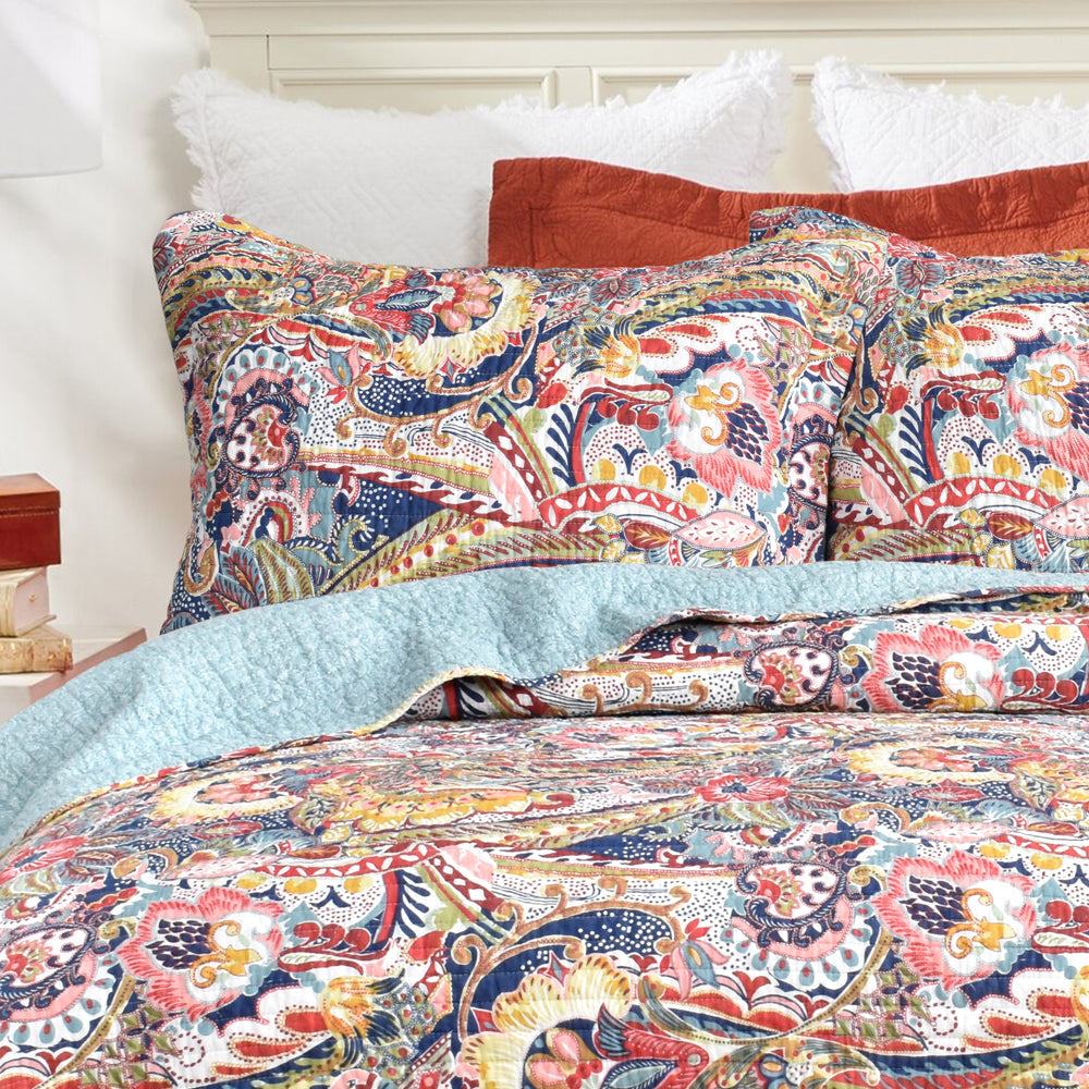 Christie Queen Size Coverlet Set - Soft & Breathable Bedspread for All Seasons | Perfect for Master Bedroom, Guest Room & Dorm Decor