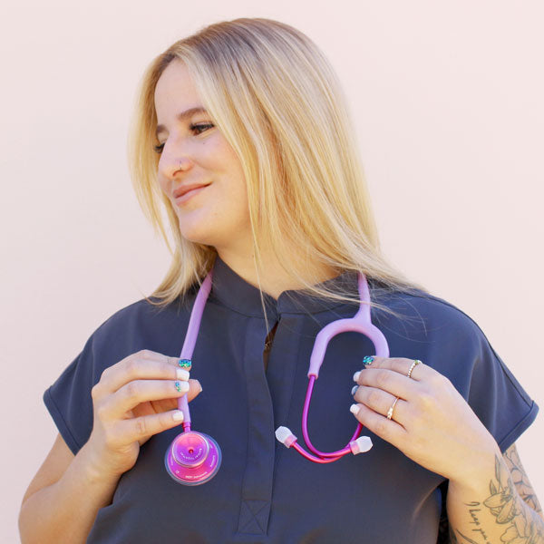 Premium Pink Stethoscope for Medical Professionals - Lightweight Pinkalloy Chestpiece & Soft Ear Tips - Ideal for Nurses, Doctors & Students in Hospitals, Clinics & Home Use