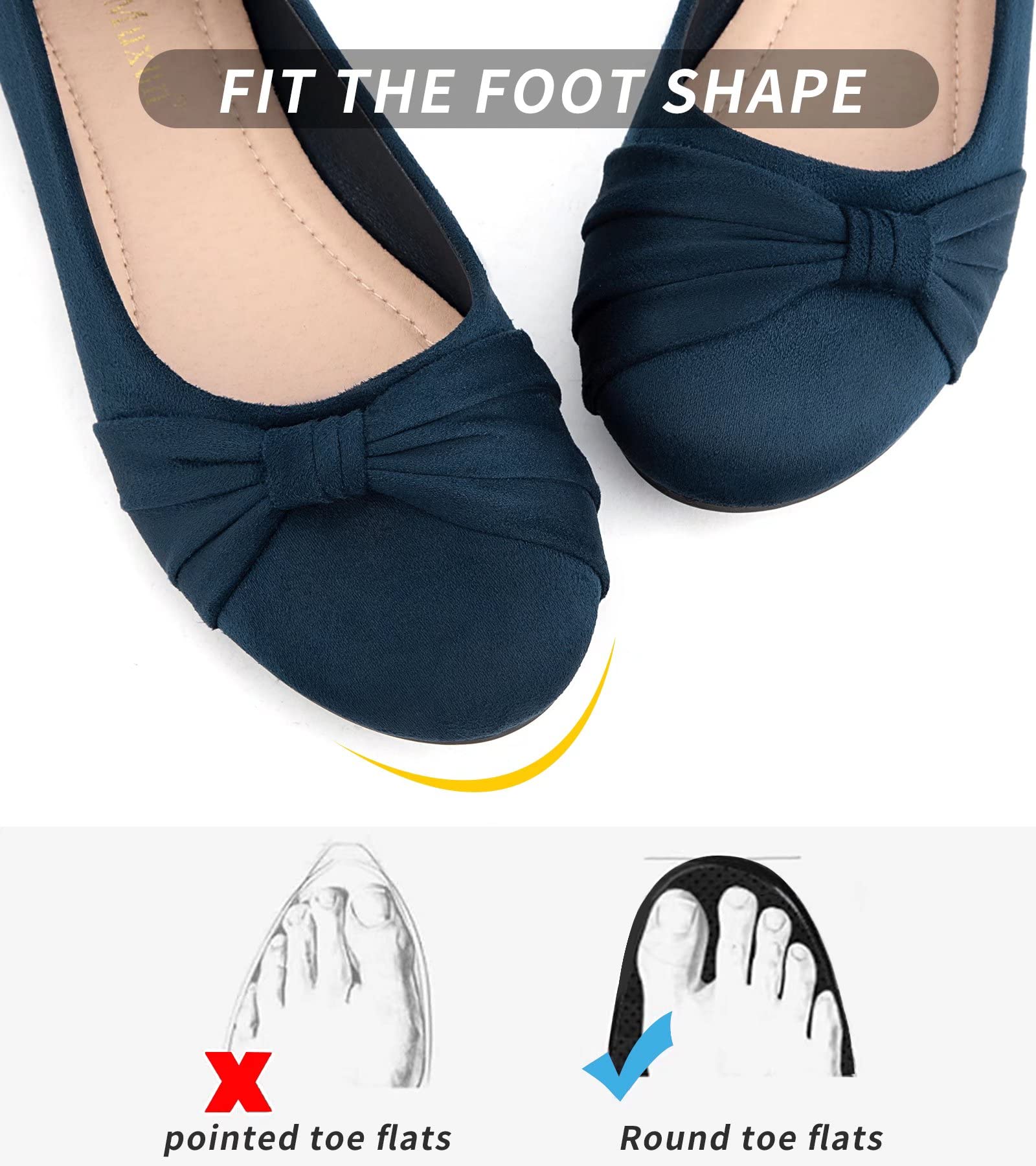 MaxMuxun Women's Ballet Flats - Faux Suede Round Toe Slip-On Dress Shoes for Comfortable Walking | Perfect for Office, Casual Outfits & Daily Wear