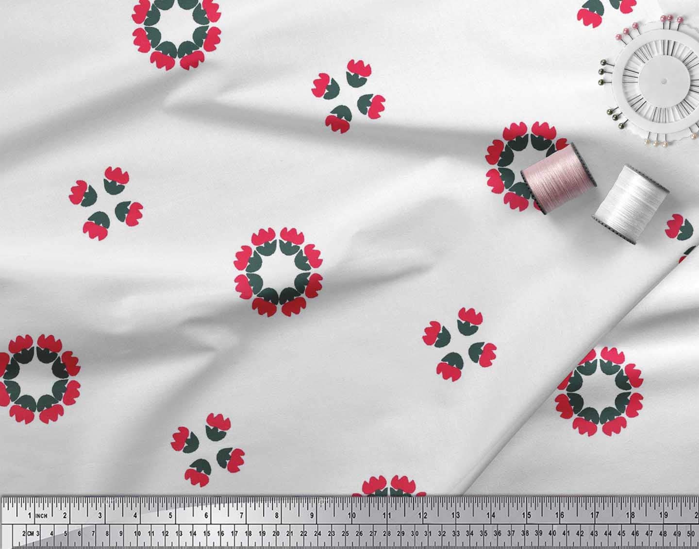 Soimoi Moss Georgette Brown Floral Printed Fabric by The Yard - 42 Inch Wide - Artistic Flower Splash Design for Fashionable DIY Projects, Dresses, Scarves & Home Decor