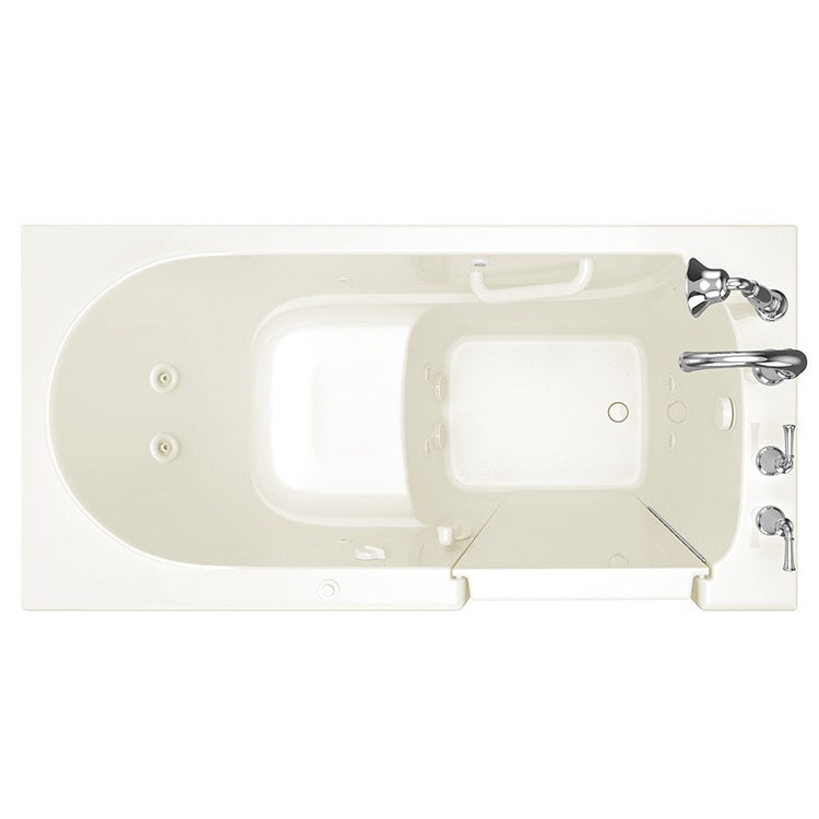 30W x 60L Gelcoat Walk-In Soaking Bathtub with Right Hand Drain & Faucet - 3060 Series | Perfect for Small Bathrooms & Spa-Like Relaxation at Home