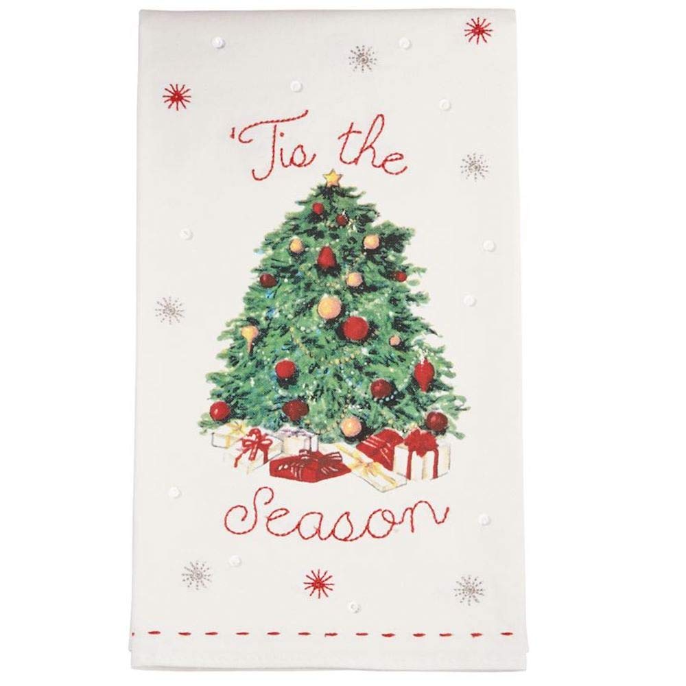 Vintage Christmas Kitchen Towels - Holiday Dish Towels for Baking, Cooking & Decor - Festive Xmas Home Decor & Gift Idea