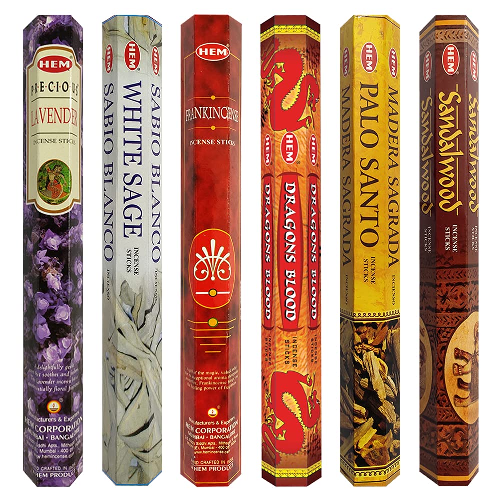 Premium Incense Sticks Variety Pack - 30 Sticks with 6 Classic Fragrances & Bamboo Holder | Aromatherapy, Meditation, Yoga, Home Fragrance, Relaxation Gift Set