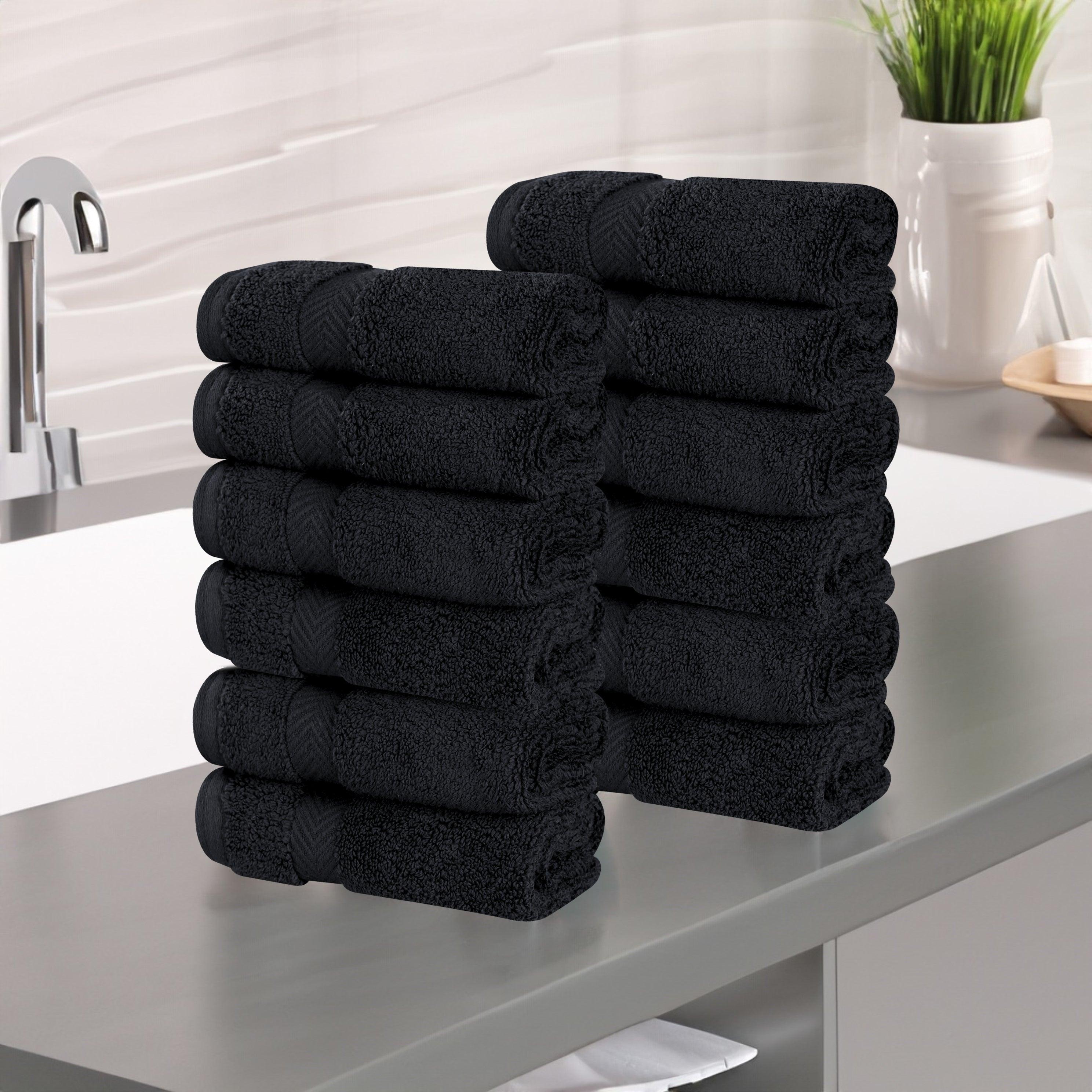 Premium Zero Twist Cotton Face Towels - Ultra Soft & Absorbent Washcloths (Set of 12) | Gentle for Sensitive Skin, Perfect for Spa, Baby Care & Makeup Removal