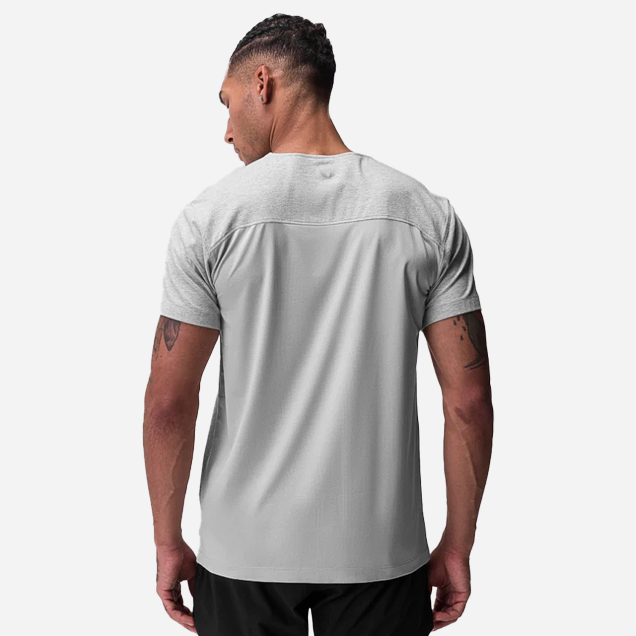 VESSEL x ASRV CottonPlus Standard Mesh Back Tee - Breathable Performance T-Shirt for Men | Gym, Running & Outdoor Activities