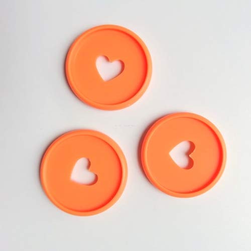 100PCS Colorful Heart Binder Rings - Plastic Round Binding Disc Buckle Hoops for DIY Notebooks, Loose Leaf Paper, Journals (Orange) - Perfect for School, Office & Craft Projects