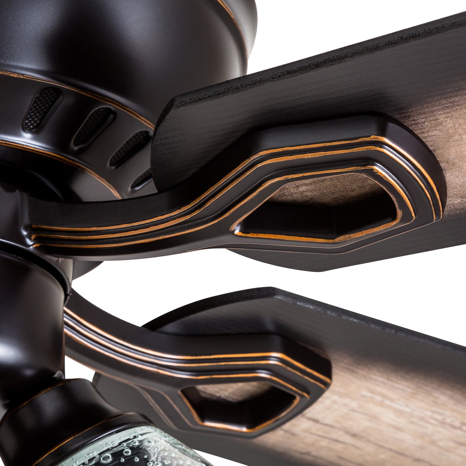 52 Inch Glenmont Oil Rubbed Bronze Ceiling Fan with Pull Chain - Energy Efficient Indoor Cooling for Living Room, Bedroom & Office