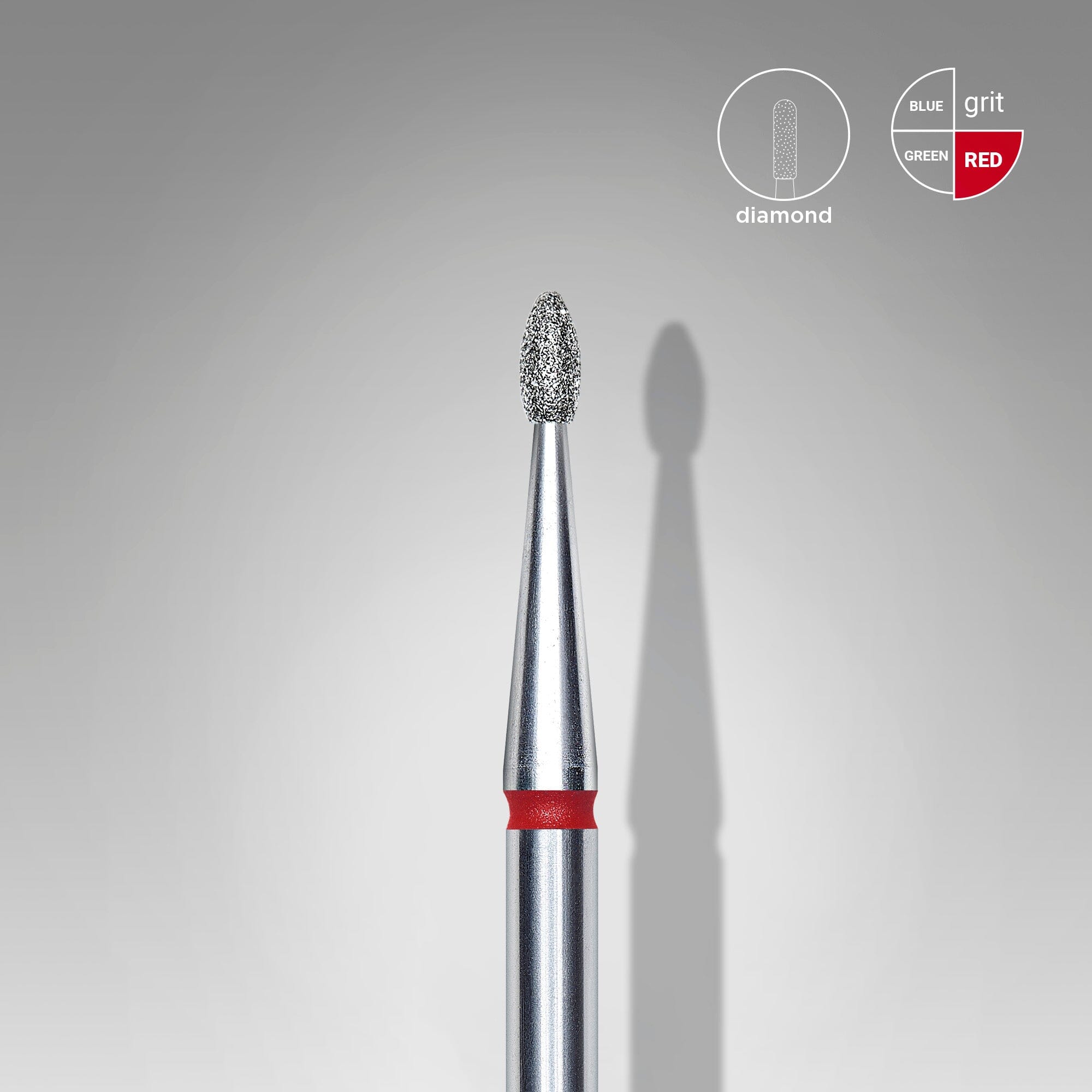 Staleks Diamond Nail Drill Bit - Rounded Bud Red 1.6mm for Professional Manicure & Pedicure | Perfect for Nail Salons & Home Use