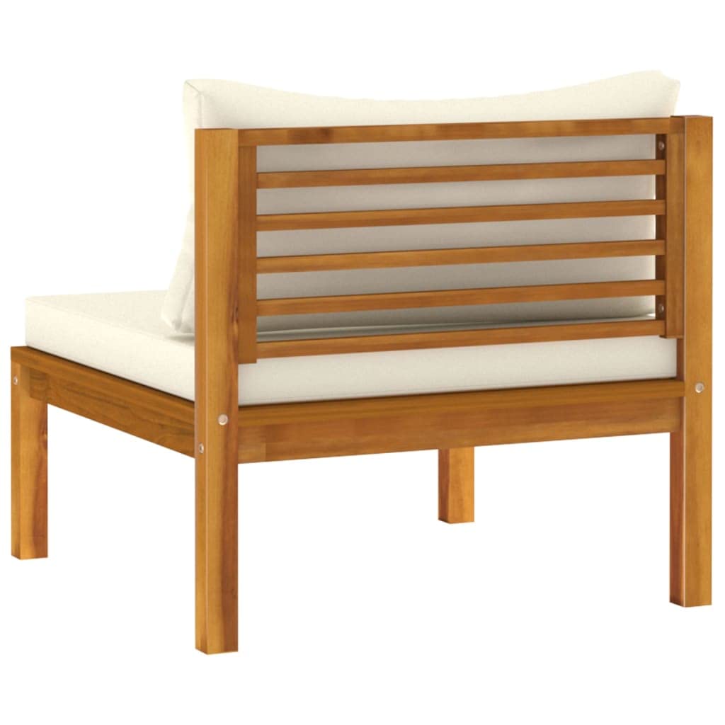 vidaXL 6-Piece Patio Lounge Set - Outdoor Garden Furniture, Sectional Sofa with Cushions, Acacia Wood Corner Sofa in Retro Style - Perfect for Backyard, Poolside & Patio Relaxation