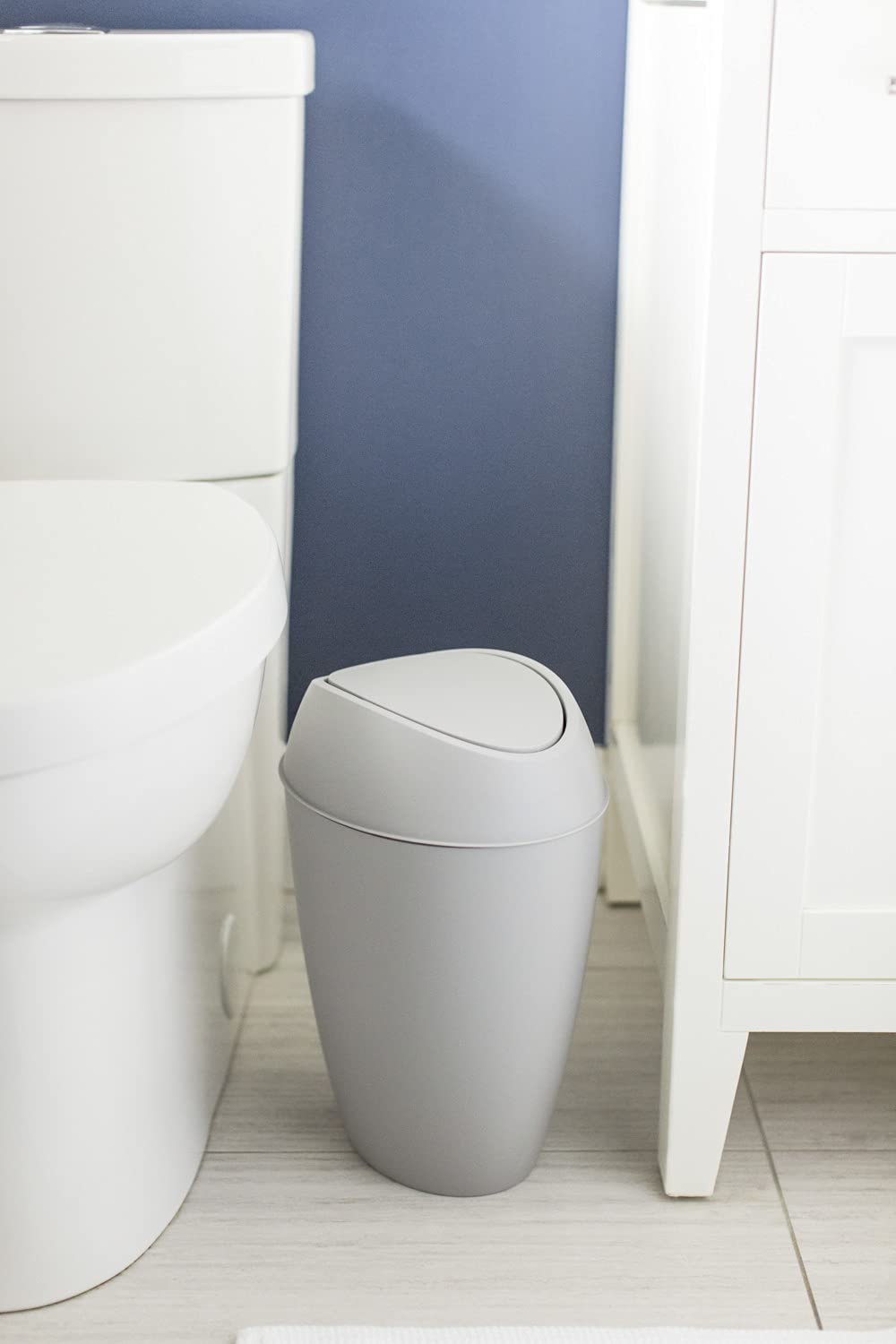 Recycled Paper Bins by Umbra - Modern Grey Waste Paper Basket for Home & Office | Perfect for Recycling, Office Desks, Living Rooms & Bedrooms
