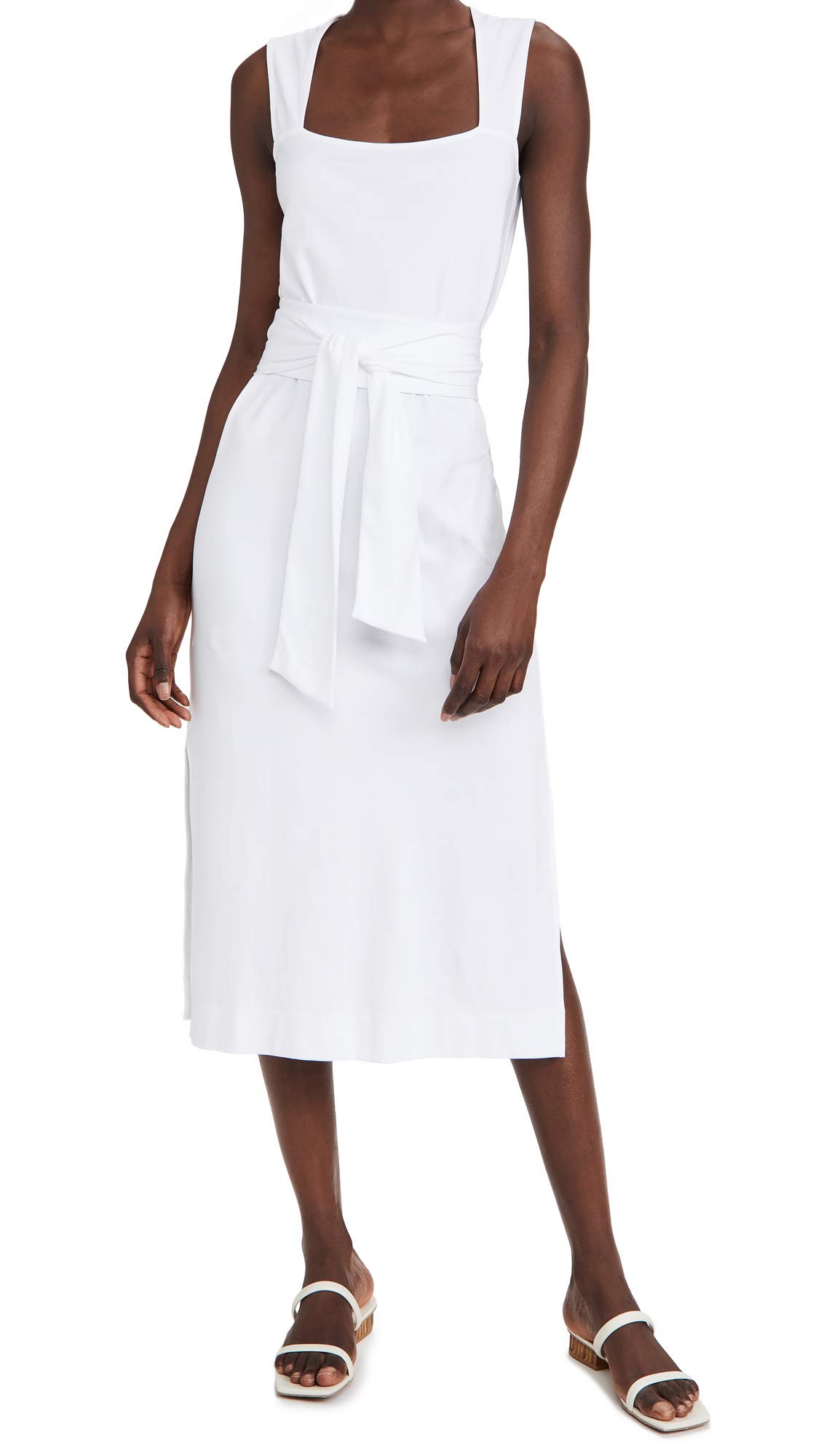 Vince Women's Sleeveless Wrap Dress - Flattering Summer Midi Dress for Casual Outings & Beach Vacations